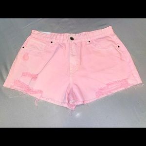 •Forever 21• Pink Denim Shorts sz 30